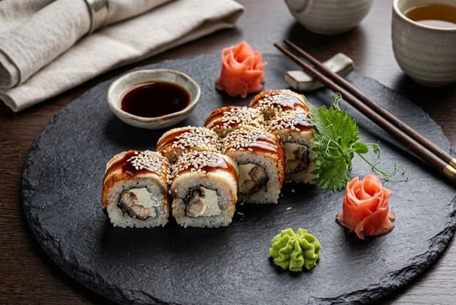 Морской с угрем и такуаном